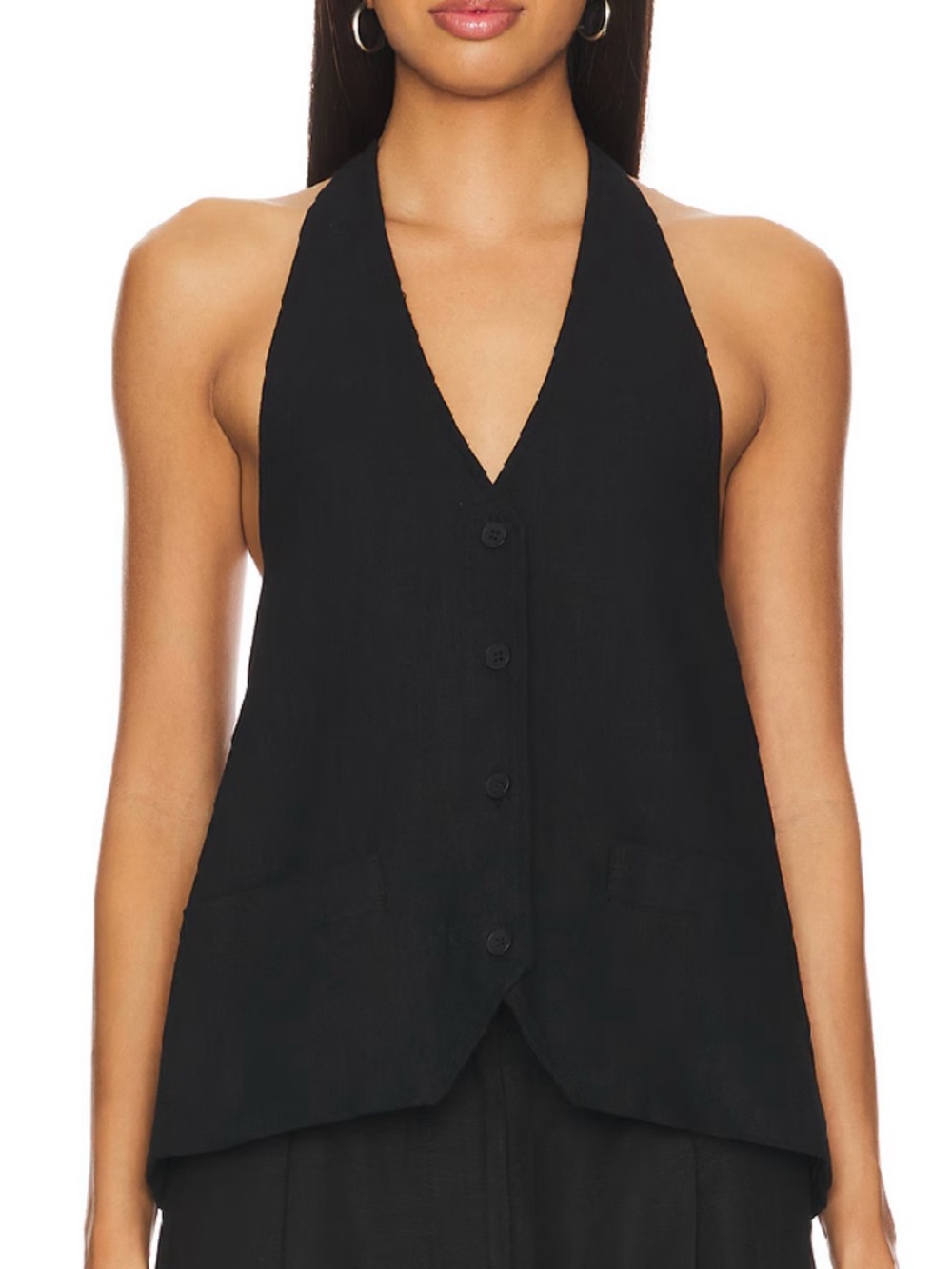 Lioness Black Backless Halter Top - Picture 2 of 14